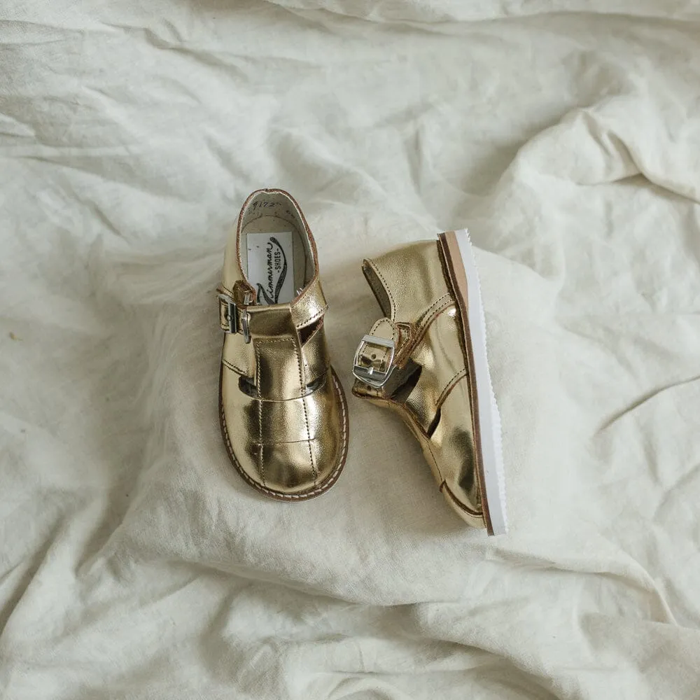 Lucy T-Strap | Gold