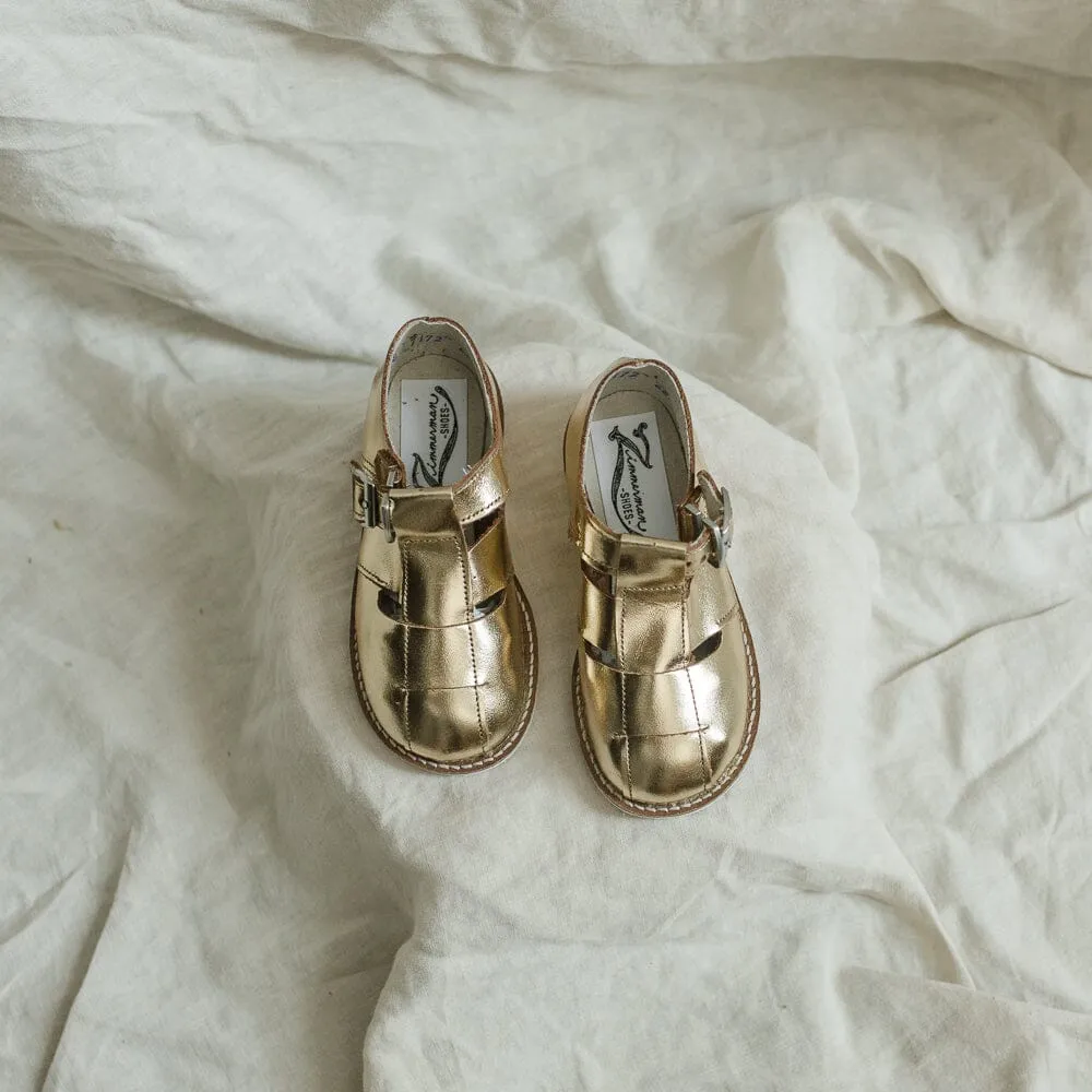 Lucy T-Strap | Gold